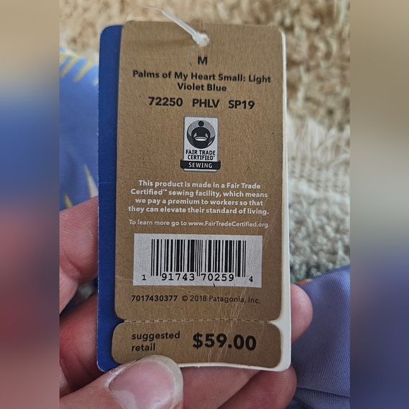 PATAGONIA Women's Sunamee Bikini Bottoms Palm Purple. Reversable. Size M NWT - Picture 5 of 9